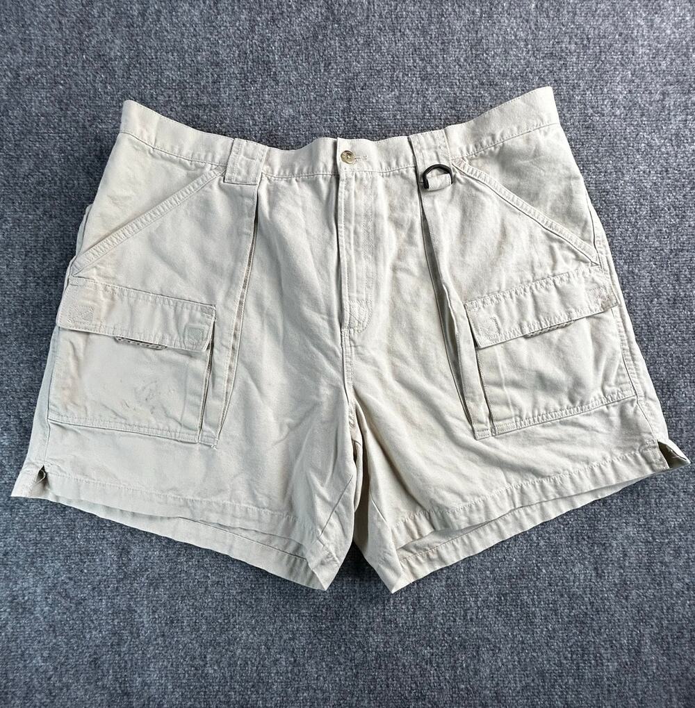 Columbia Sportswear Men's Cargo Shorts Khaki Cotton Size XL 7L Utility